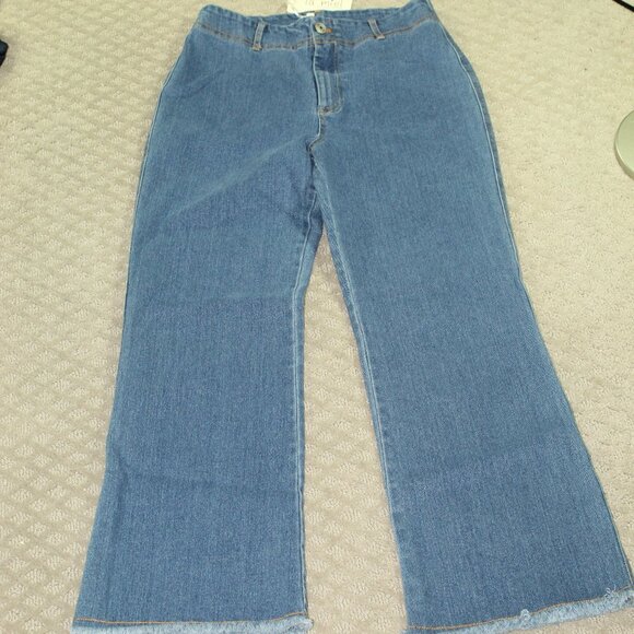 la miel by Hyped Unicorn Women's Medium Raw Hem Blue Jeans - Picture 1 of 7